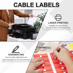 uxcell 300 Pcs Cable Labels, Waterproof Wire Cord Labels Tags, Cord Organizer Management Tags for Charger Cable Organizer Wire Markers Printer and Handwriting, Green