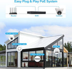 Anpviz 4K 16CH PoE Security Camera System, 16pcs Wired 8MP PoE IP Cameras Outdoor with Person Vehicle Detection, Smart Color Night Vision, 8MP/4K 16 Channel NVR with 4TB HDD for Businesses (U Series)