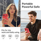 GIN FOXI Battery Case for iPhone 17 AIR, Charging Case Charger 8500mAh Ultra-Slim Lightweight Powerful Battery Pack 15W Fast Rechargeable Anti-Fall TPU Juice Box for iPhone 17 AIR (6.5") Red