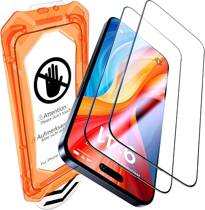 UniqueMe for iPhone 14 Plus/13 Pro Max Screen Protector - [Military Grade Shatterproof & 9H+ Hardness] Screen Protector 13 Pro Max Tempered Glass Full Coverage Protection, Easy Installation, 2 Packs