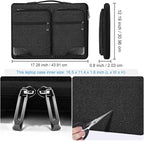 ZINZ Laptop Case 17 17.3 inches Sleeve Slim Briefcase Spill-Resistant Handbag for Most Popular 17" 17.3" Notebooks，B01K02