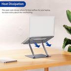 BESIGN LS10 Aluminum Laptop Stand, Ergonomic Adjustable Notebook Stand, Computer Holder Compatible with Air, Pro, Dell, HP, Lenovo More 10-14" Laptops, Space Gray