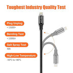 AGVEE 2 Pack 3.3ft Lightning Extension Cable, Braided Female to Male Extender Full Function Cord Compatible with iPhone iPad, Data Sync Video Audio & Charging Connector Adapter, Black