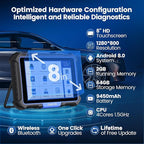 MUCAR VO8 OBD2 Scanner Diagnostic Tool with Lifetime Free Update, Full System Bidirectional Scan Tool with 34+ Reset Service, ECU Coding, 3000+ Active Test, Power Balance, Crankshaft Relearn, FCA SGW