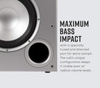 Polk Audio PSW10 10" Powered Subwoofer – Power Port Technology, Up to 100 Watts, Big Bass in Compact Design, Easy Setup with Home Theater Systems, Timbre-Matched with Monitor & T-Series Polk Speakers