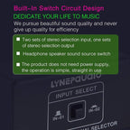 Audio Switcher RCA 2 in 1 Out/1 in 2 Out A/B Switch Stereo Audio Splitter Box with No Distortion RCA Jack for Switching Between Computer Speakers and Headphones
