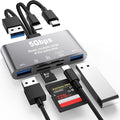 5-in-1 SD Card Reader,High-Speed USB 3.0 Adapter for Phone/Pad USB C/A Devices with TF&SD Card Slots, Supports SD/TF/SDHC/SDXC/MMC
