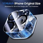 UniqueMe for 3 Pack iPhone 16 Pro/iPhone 16 Pro Max Camera Lens Protector - [Drop Protection] [Case Friendly] 9H Tempered Glass Camera Cover Screen [Update New Version]
