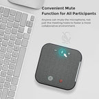 Conference Speaker and Microphone, USB C & Bluetooth Speakerphone for Computer, Laptop Speakers with mic, 360° Voice Pickup, AI Noise Reduction, 20H Call Time, Online Meetings