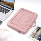DOMISO 15.6 inch Laptop Sleeve with Handle Shockproof Waterproof EVA Protective Case for 15.6" Yoga 720 IdeaPad 310 320 ThinkPad T570/Legion 5 Gen 6/HP Envy 15/15.6" Notebooks, Pink