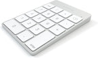 Satechi Slim Aluminum Bluetooth Keypad, Wireless Number Pad with 18 Keys, Micro USB Rechargeable Numpad, External Number Pad for MacBook Air/Pro M4, iPad Air/Pro M4/M3, iMac, PC - Silver