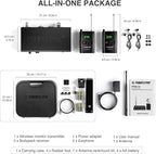 Phenyx Pro Wireless in Ear Monitor System, True Stereo UHF IEM, in Ear Monitors for Musicians, Metal Stage Monitor w/ 89 Frequencies, Rack Mount, for Studio/Band (2 Bodypacks with Transmitter)