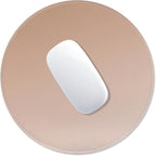 ITNRSIIET Mouse Pad Non-Slip Rubber Base Smooth Surface Stitched Edges Waterproof Durable Compatible with All Mice for Office & Gaming, Desk Accessory, Diameter 8.7 inch, Camel Gradient