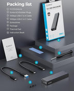 ORICO M.2 NVMe/SATA SSD Enclosure - USB 3.1 Gen 2 (10 Gbps) Support UASP for M.2 NVMe/SSD Size 2230/2242/2260/2280