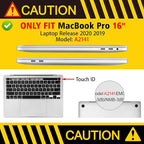 for MacBook Pro 16 inch Case 2019 2020 Release Model A2141, Plastic Hard Shell Cover with Keyboard Cover & Screen Protector for MacBook Pro 16 inch with Touch Bar & Touch ID, Luxury Floral