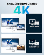Acer USB C Dock, 7 in 1 USB C to HDMI Hub, 2 USB 3.1 GEN1 and 5Gbps Type-C Data Port, 4K HDMI Port, PD 100W Charging, SD Card Reader, for iPad Pro MacBook Pro Acer Laptops and More (Silver)