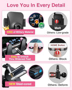 VANMASS [2024 Upgrade Phone Holders for Your Car [Super Suction Cup] Cell Phone Mount Car Dashboard Window Vent Desk Fit for iPhone 15 Pro Max 14 13 Universal Handsfree Automobile Vehicle Cradle，Pink