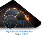 Blue Glitter Butterfly Mouse Pads for Desk, Portable Wireless Computer Mouse pad Small Design with Women, Non-Slip Rubber Base Laptop Mousepad 9.5" x 7.9" Smooth Surface for Office & Travel