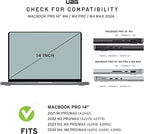 URBAN ARMOR GEAR UAG Designed for MacBook Pro 14 inch Case 2023-2024 M4 M3 Max/Pro (A2918 A2992 A2992 A3112 A3401 A3185) Rugged Touch ID Military Grade Plyo Laptop Cover, Translucent Clear Ice