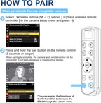 Rechargeable Shutter Release for Nikon AODELAN Wireless Camera Remote Control Compatible with COOLPIX P1000, P1100, P950, B600, A1000, Z50, Z30, Z fc, Z6 II, Z7 II,Z5, Replaces Nikon ML-L7(Black)