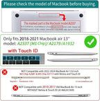 CISSOOK Creative Bulb Hard Shell Case for MacBook Air 13 inch A2337 M1 A2179 A1932 with Touch ID 2021-2018 Release, Plastic Hard Shell Cover with Keyboard Cover for MacBook Air 13 with Retina Display