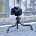 ULANZI Camera Tripod, Mini Flexible Stand w Hidden Phone Holder w Cold Shoe Mount, 1/4'' Screw f Magic Arm, Universal f iPhone 16 15 14 Pro Max XS Max X 8 Samsung Canon Nikon Sony DJ Pocket 3 Cameras
