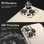 YWXTW Designed for iPhone 14 Pro Max Camera Lens Protector, for iPhone 14 Pro Camera Lens Protector, Individual Metal Anti Scratch HD Clear Case Friendly Tempered Glass Camera Cover, 1 Set
