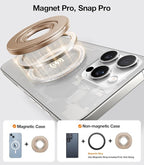 TORRAS 2025 Upgrade [Dual-Ring] Fit for MagSafe Phone Grip Ring Holder Compatible with MagSafe Kickstand Magnetic for iPhone 16/15/14/13/12/11 Samsung, Google Accessories, Desert Titanium Gold