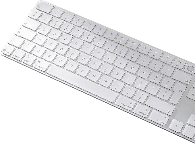 Keyboard Cover for 2024 M4 iMac Magic Keyboard (Europe Layout, 7 Shape Enter Key)(Model A3119, Touch ID, with Numeric Key) - Ultra Thin, Protective and Clear Keyboard Cover Protector Skin
