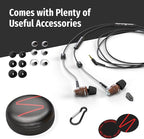 Symphonized Premium Wooden Airtube Headphones EMF Earbuds, 3D Sound, Microphone Volume Control, 8mm Bass Drivers Granting High Audio Quality 3.5mm Jack