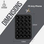 SUCKY Silicone Suction Phone Case Adhesive Mount - Anti-Slip Holder, Hands-Free Fidget Toy, Phone Accessory for iPhone and Android (Deep Black, Single Sided)
