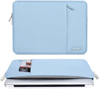 MOSISO Laptop Case 15 inch, 15 inch Laptop Sleeve Compatible with MacBook Air 15 M4 A3241 M3 A3114 M2 A2941 2025 2024 2023,Dell XPS 15,Polyester Vertical Computer Sleeve Bag with Pocket, Air Blue