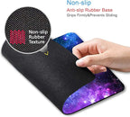 IMAYONDIA Square Mouse Pad,Blue Purple Galaxy Nebula Universe Outer Space Mousepad, Anti-Slip Rubber Base Mouse Pad for Office Laptop Computer PC Men Women, Small Mouse Mat, 9.5 x 7.9 Inch