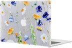Case for MacBook Pro 13 inch M2 M1 A2338 A2289 A2251 A2159 A1989 A1706 2023-2016 Release with Touch ID, 6 in 1 Matte Clear Shell&Keyboard Cover&Screen Protector&Webcam Cover, Floral