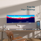 Monitor Wall Mount for 17-49 Inch Ultrawide Monitors, Single Monitor Arm Holds 4.4-44 lbs Screens, Adjustable Premium Aluminum Wall Mount with Max VESA 100x100 for Samsung Odyssey G9 and More, White