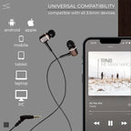 Symphonized Wired Earbuds with Microphone – 90% Noise Cancelling Ear Buds with Mic, in Ear Headphones Wire for Computer & Phone, Earphones 3.5 mm Jack