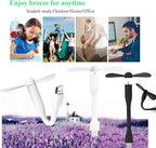 Mini USB Fan, Portable Pocket Fan USB-A Powered Little Cooler, Quiet Operation, for Home Office Car Outdoor Travel- 4 Pack (Black)
