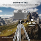 NEEWER Basic Mini Ball Head, Portable Tripod Head Camera Mount Adapter with 1/4" Screw for Compact DSLR Action Cam Phone LED Ring Light Monopod Slider, 4.4lb Max Load, 360° Swivel & 90° Tilt, GM01