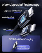 Retractable Car Charger,Super Fast USB Car iPhone Charger,Gifts for Men Women Car Truck Accessories for iPhone 15/14/13/12 Pro Max XR,iPad,Samsung,Pixel