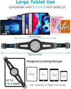 Gooseneck Car/Truck Seat Rail Tablet Holder Mount for 9.5"-14.5" iPad, Heavy Duty Car Floor Bolt Tablet Mount for iPad Pro 11, 12.9/Air, Galaxy Tabs, Surface Pro/Go, Tablets, Other 13" Devices