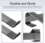 Laptop Riser for Desk - Aluminum Ergonomic Computer Stand for Laptop Cooling - Compatible with MacBook Pro/Air, Dell, HP, Lenovo, 10-17.3'', Black