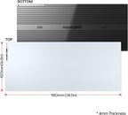Pulsar - Superglide Premium Glass Mouse Pad XXL ALUMINO-Silicate Glass Surface Anti-Slip Fully Molded high-Density Silicone Rubber 38.5in x 16.5in (XXL, White)