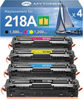 MYTONER 218A Toner Cartridges 4 Pack 3301fdw (with Chip) Replacement for HP 218A W2180A 218X W2180X for Color Laserjet MFP 3301fdw 3301cdw Pro 3201dw 3301sdw Printer Ink Black Cyan Magenta Yellow