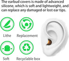 Earbud Replacement Tips Silicone Earbud Tips Ear Bud Covers Fit Most in-Ear Earbuds(Inner Hole 3.8mm -5.1mm) Headphone Rubber Tips Eartips 9 Pairs S M L