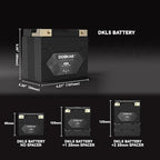 DKL5 300A LiFePO4 Motorcycle Lithium Battery, 12V 2Ah Powersports Battery, Compatible Jet Ski, Quad, Scooter, Generator Battery, Snowmobile