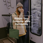 Voova Laptop Bag 15.6 Inch, Waterproof Computer Sleeve Carrying Case with Shoulder Straps & Handle Compatible with Macbook Air 15 M2/M3/M4, MacBook Pro 15/16, 15-16 Inch Hp Dell Lenovo, Army Green