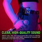 Xvive U4R2 Wireless in-Ear Monitor System Professional IEM System 1 Transmitter and 2 Beltpack Receiver for Studio, Band Rehearsal, Live Performance (U4R2)