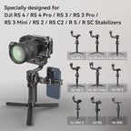SMALLRIG Universal Phone Tripod Mount, Metal Cell Phone Mount with Cold Shoe Mount and M4 Screws for DJI RS 4 Mini/Pro, Free Adjustment Phone Mount Adapter for iPhone 16 15, for Samsung Galaxy- 4301