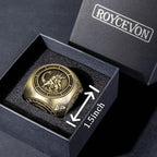 7 in 1 D6 Spinner DND Dice Set D&D, Metal Cube D and D Dice with Gift Box, Dungeons Dragons Role Playing Dice, Bronze