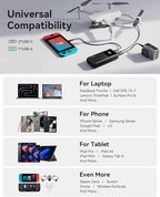 INIU Power Bank, 25000mAh 100W USB C Laptop Portable Charger, PD QC Fast Charging 3-Output Battery Pack, Travel Charger for Laptop MacBook iPad Tablet Steam Deck iPhone 16 15 14 Pro Samsung S22 etc